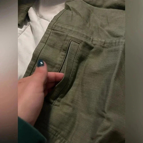 J Crew Utility Jacket Olive Green NWT Women’s Size XL Cotton Blend Zip Up - Picture 10 of 12